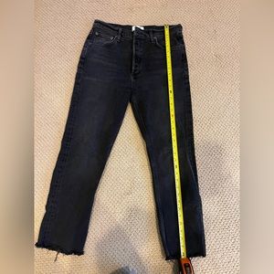 Agolde Riley High Rise Cropped Straight Jeans in Panoramic